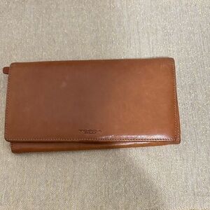 Tocca Cognac Leather women Long Wallet